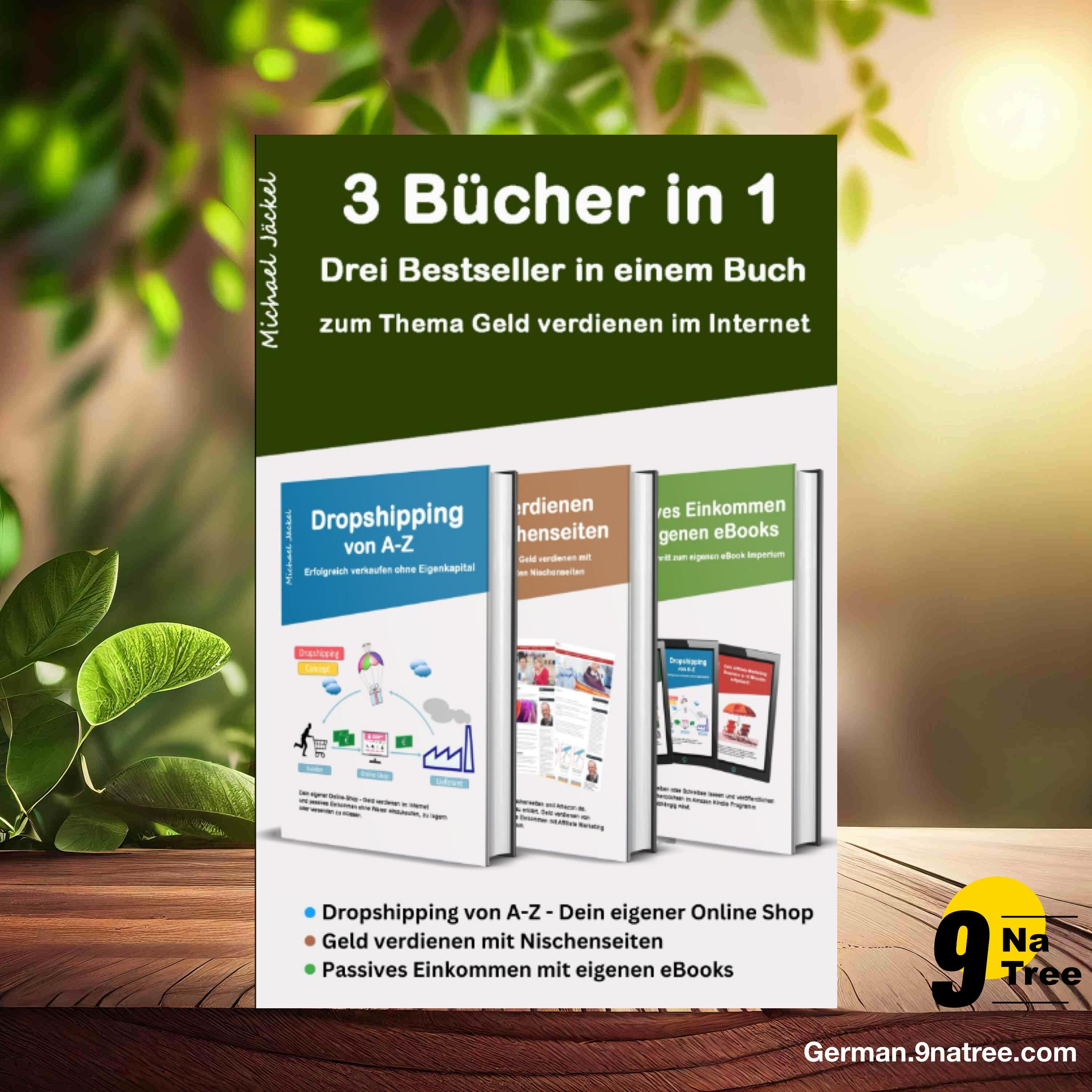 [Rezensiert] Drei Bücher in einem - Geld verdienen im Internet - mit Dropshipping, Nischenseiten Affiliate Marketing und Kindle eBooks sch (Michael Jäckel) Zusammengefasst.